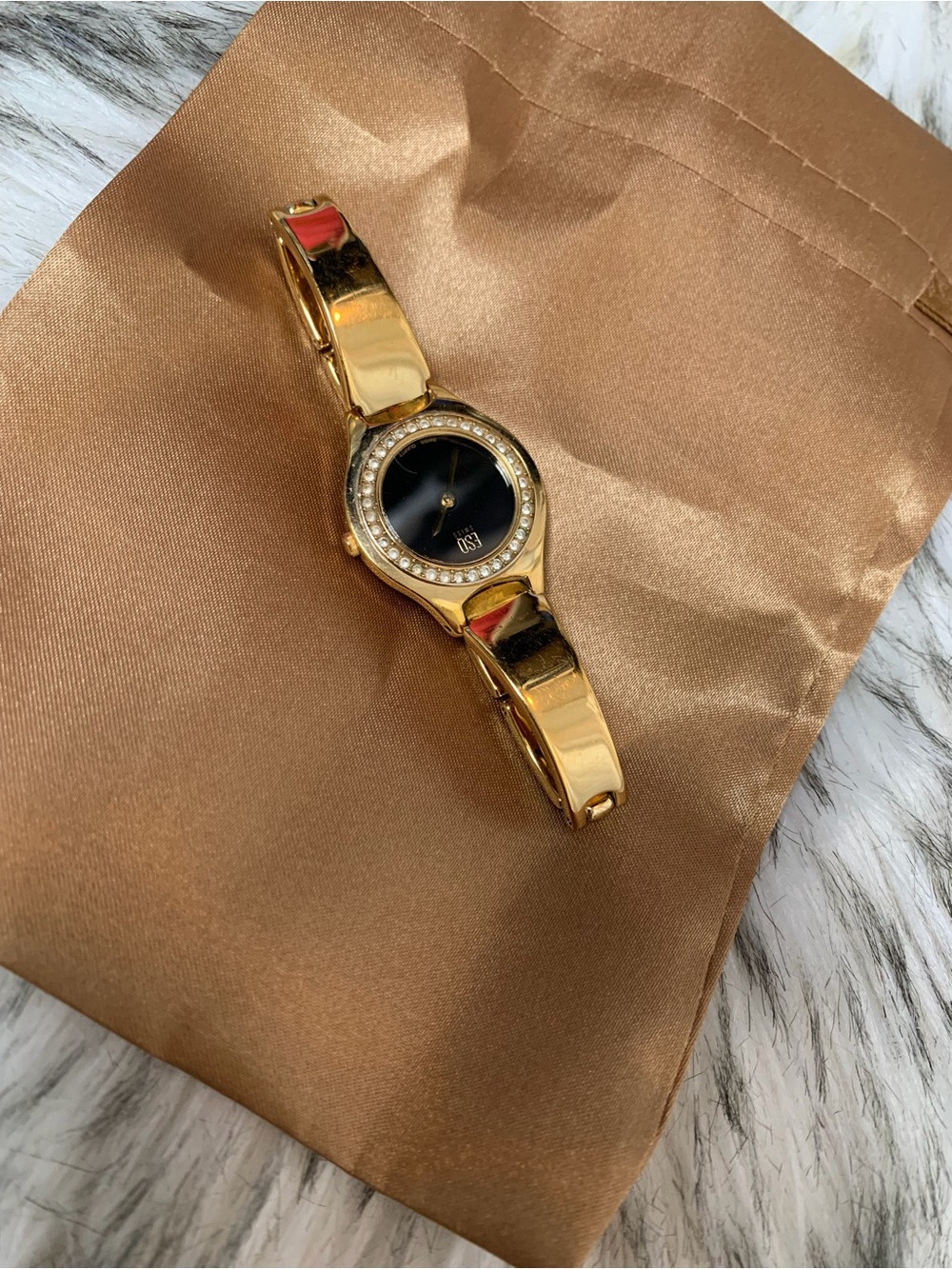 ESQ Swiss Movado Damsel Ladies Watch Gold Plated Swarovski Crystals